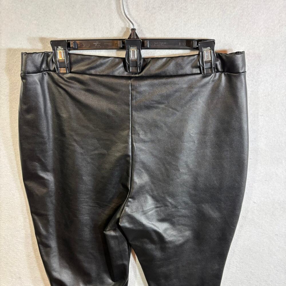 NWT Eloquii Faux Leather Legging Pants Women Plus Size 16 Black - Picture 2 of 7